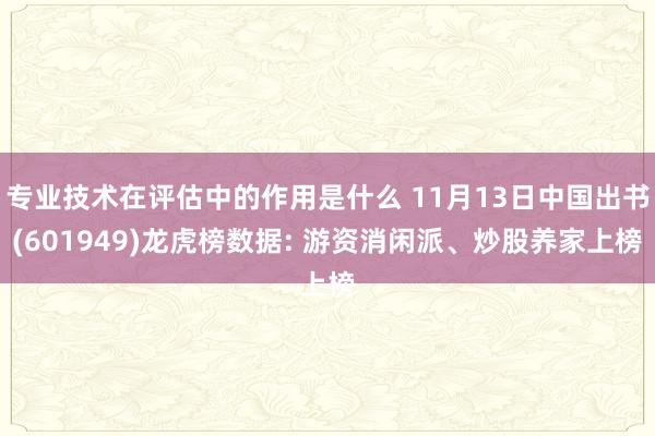 专业技术在评估中的作用是什么 11月13日中国出书(601949)龙虎榜数据: 游资消闲派、炒股养家上榜