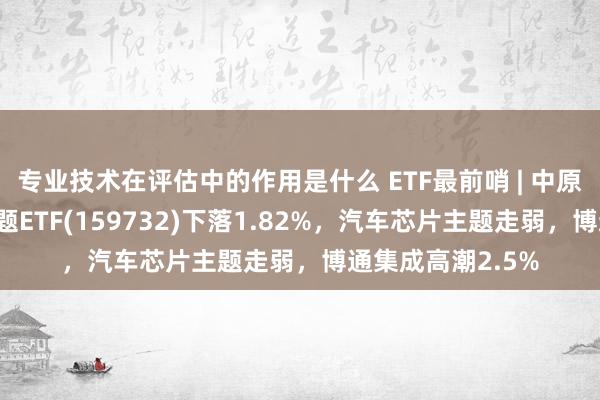 专业技术在评估中的作用是什么 ETF最前哨 | 中原国证糜费电子主题ETF(159732)下落1.82%，汽车芯片主题走弱，博通集成高潮2.5%