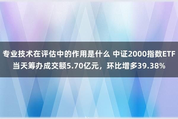 专业技术在评估中的作用是什么 中证2000指数ETF当天筹办成交额5.70亿元，环比增多39.38%