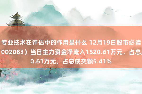 专业技术在评估中的作用是什么 12月19日股市必读：孚日股份（002083）当日主力资金净流入1520.61万元，占总成交额5.41%