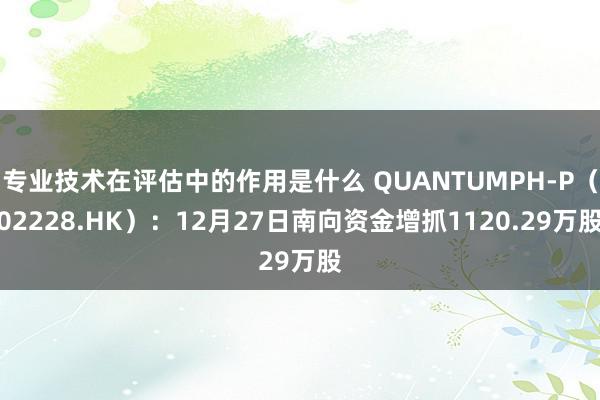 专业技术在评估中的作用是什么 QUANTUMPH-P（02228.HK）：12月27日南向资金增抓1120.29万股