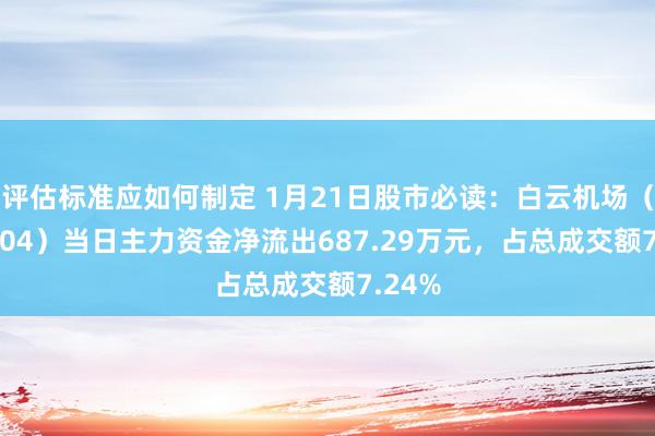 评估标准应如何制定 1月21日股市必读：白云机场（600004）当日主力资金净流出687.29万元，占总成交额7.24%