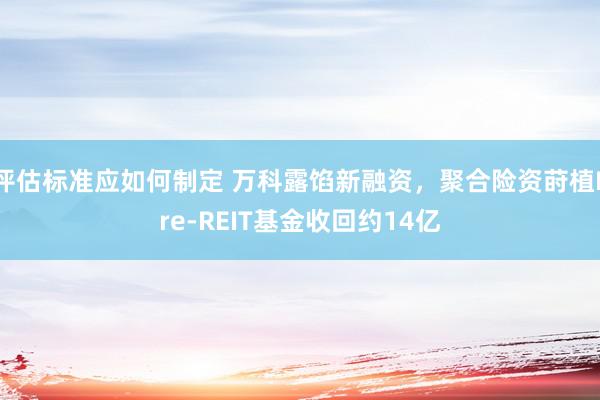 评估标准应如何制定 万科露馅新融资，聚合险资莳植Pre-REIT基金收回约14亿