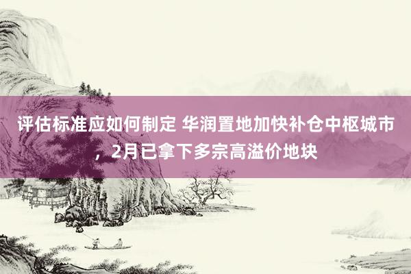 评估标准应如何制定 华润置地加快补仓中枢城市，2月已拿下多宗高溢价地块